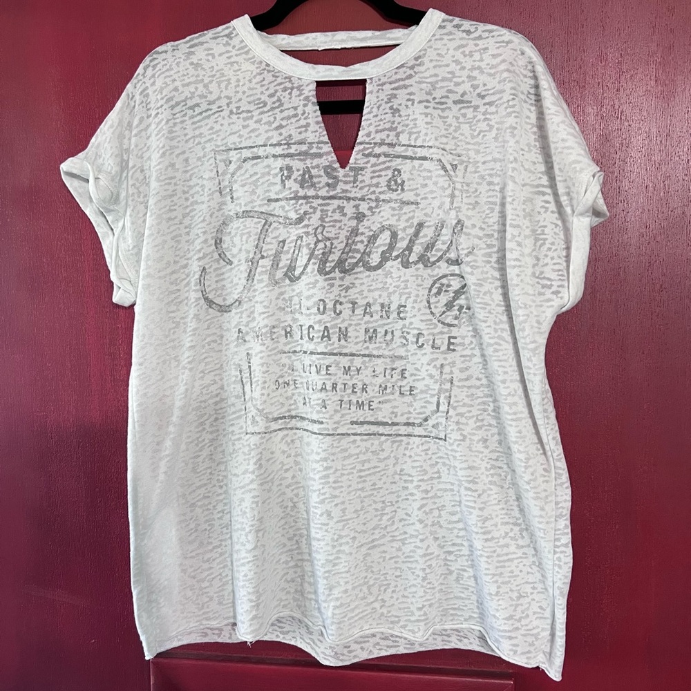 Affliction Fast & Furious Oversized burnout tee // Med